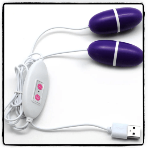 Mini Huevo Vibrador Enchufable Vía USB Versión Doble