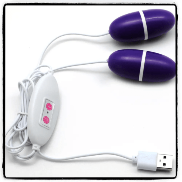 Mini Huevo Vibrador Enchufable Vía USB Versión Doble